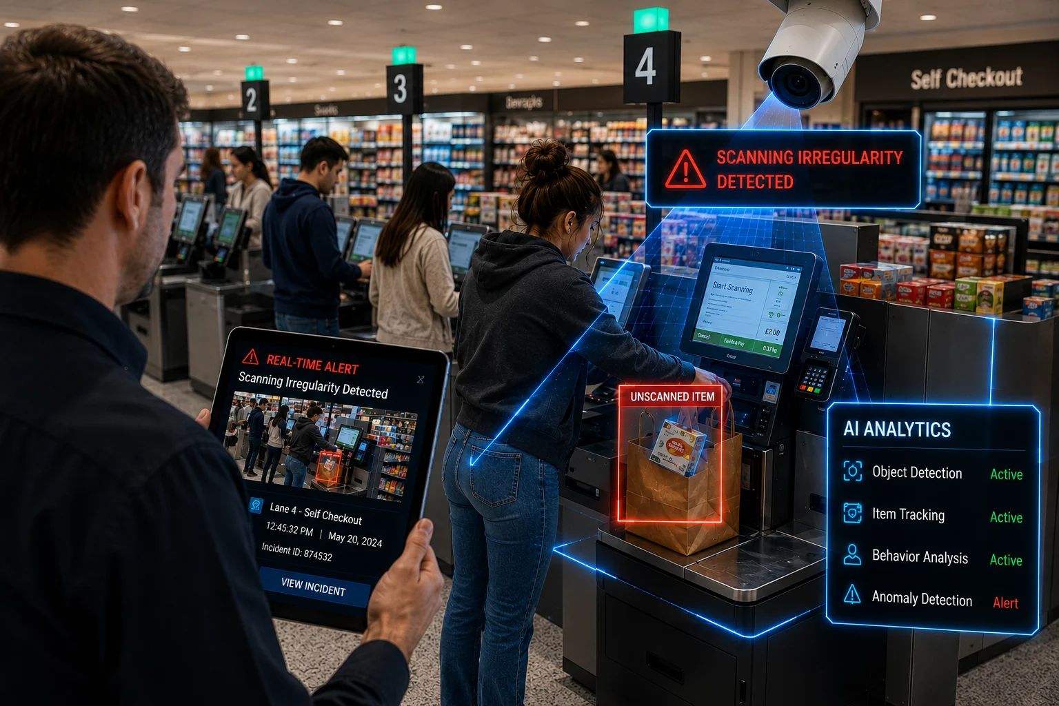 AI Video Analytics Using CCTV for Self-Checkout Fraud Detection