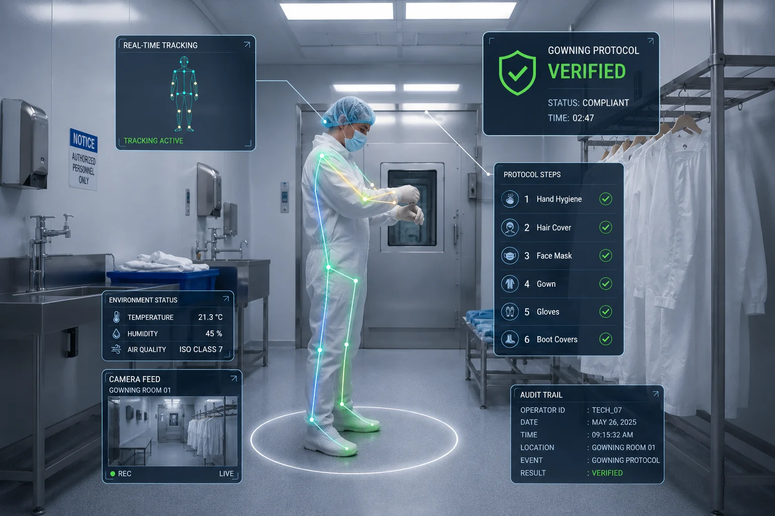 AI Video Analytics Using CCTV for Hygiene and Process Compliance Monitoring