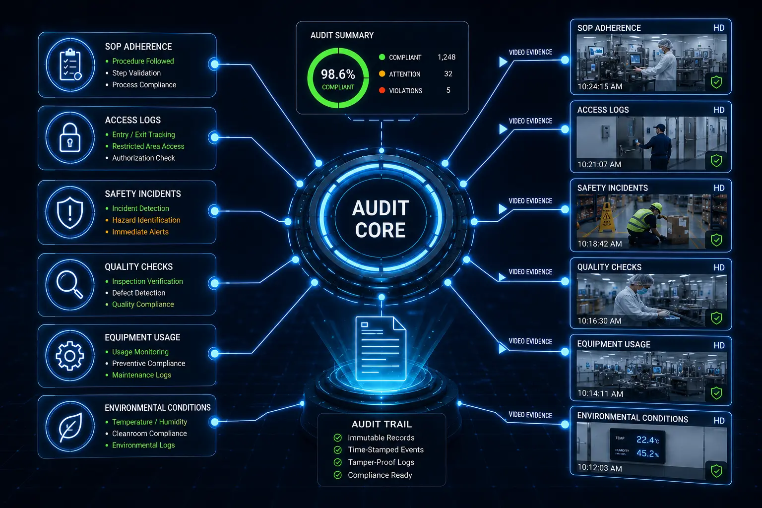 AI-Driven Audit Trails Using Video Analytics and CCTV for Enterprise Governance
