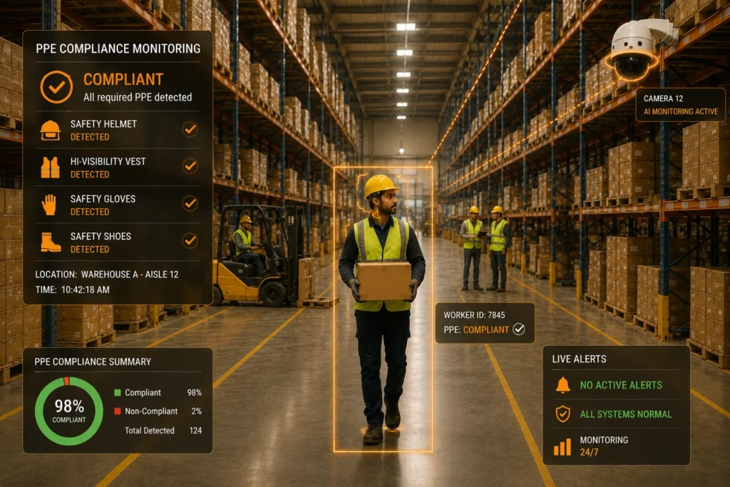 AI Based PPE Compliance Monitoring For Industrial Facilities