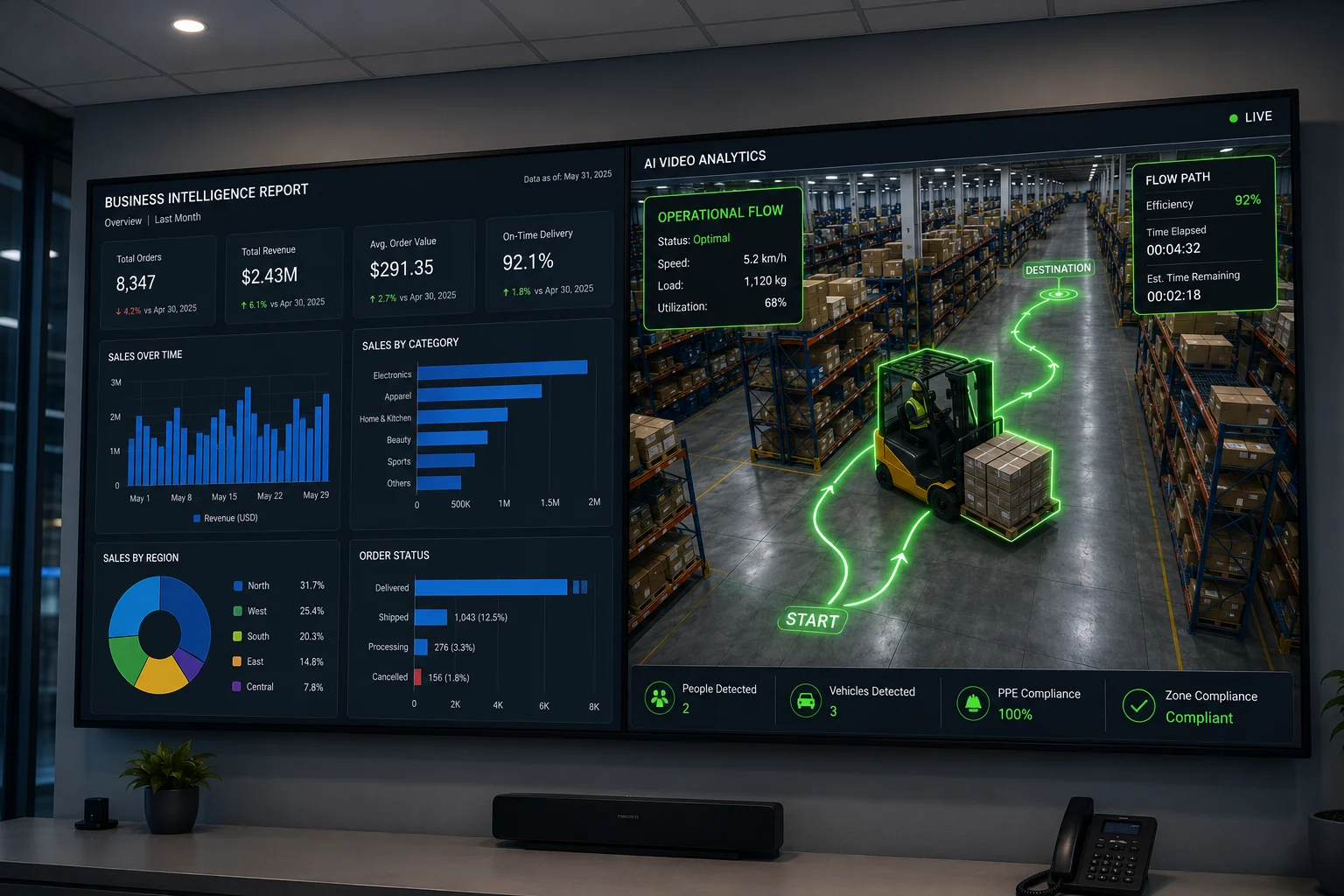 Compare AI Video Analytics Using CCTV vs Standard Business Intelligence Dashboards for Operational Monitoring