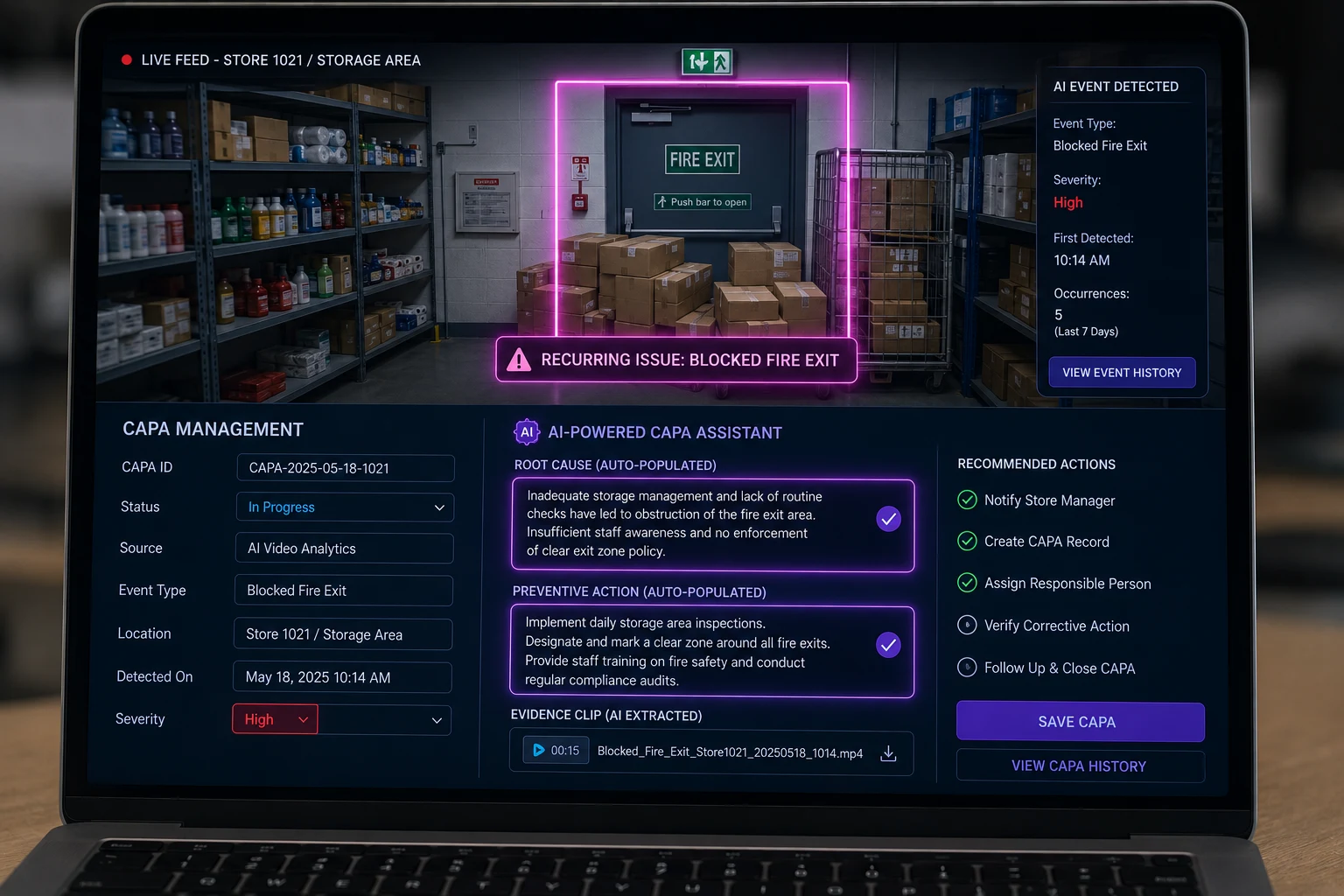 How AI Video Analytics Using CCTV Can Improve CAPA Implementation Across Enterprises